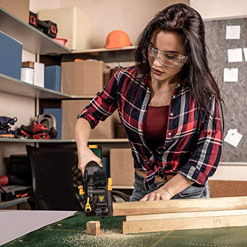 Cordless Circular Saw, POPOMAN 20V 4-1/2" Mini Circular Saw with 2.0Ah Battery, 1H Fast Charger, 9.5'' Base Plate, Laser Guide, Cutting Depth 1-11/16'' (90°), 1-3/8'' (0°-45°), Wood & Metal Cuts - Thumbnail 7