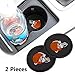 2 Pack 2.75 inch for Cleveland Browns Car Interior Accessories Anti Slip Cup Mat for All Vehicles (Cleveland Browns)