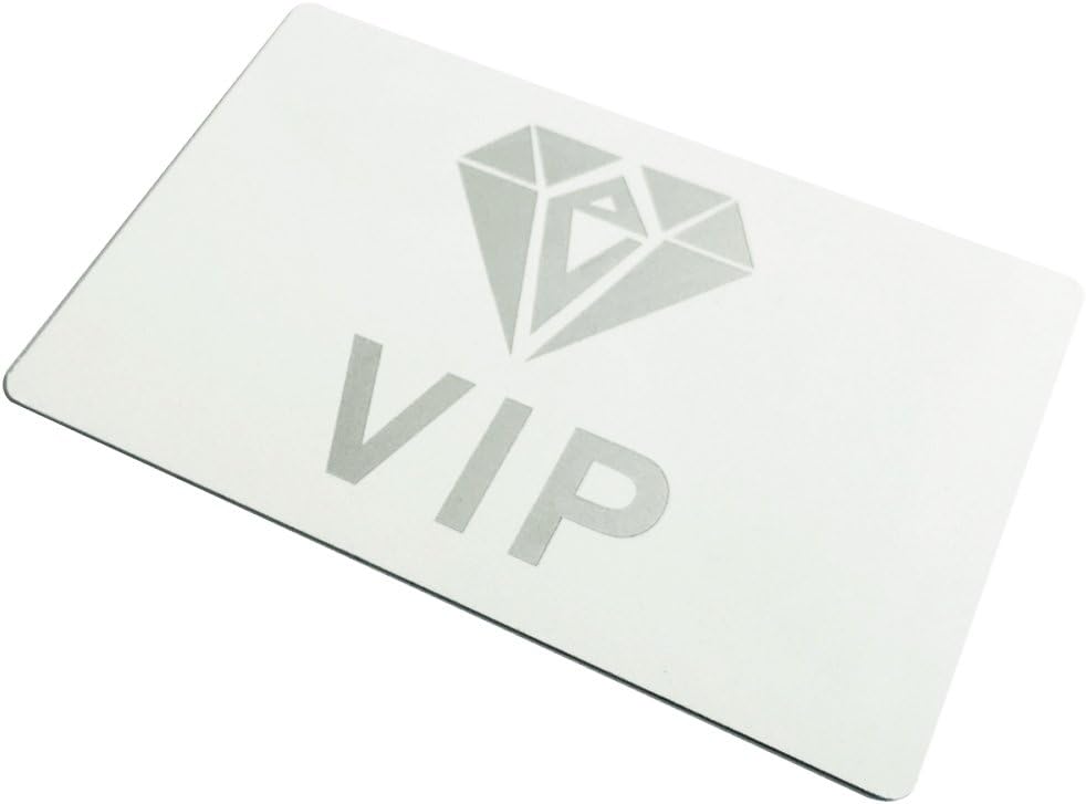 Ebamaz 50pcs Thick 0.45mm Sublimation Metal Business Cards Aluminum Blanks 3.4x2.1X0.018 inch for Color Print/UV Print/Custom Laser Engrave (Pearl White) - Image 5
