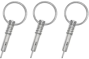 MARINE PART DEPOT Three Pcs of Marine Grade Stainless Bimini Top Pins w/Drop Cam & Spring 1/4" x 1" Grip