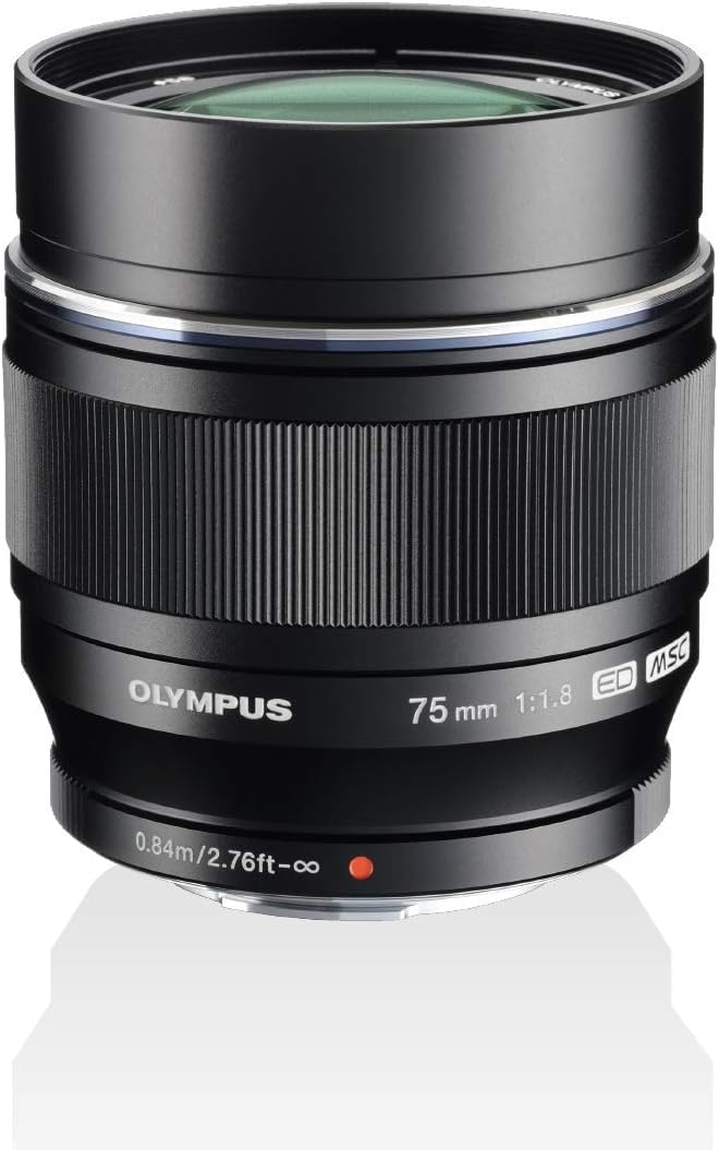 Olympus M.ZUIKO DIGITAL ED 75mm 1:1.8 Lens - Black