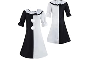 BIUTEY Adult TerrifiersCostume Jumpsuit Outfit Scary Art the Killer Cosplay Black and White Bodysuit Halloween