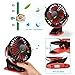 QINUKER Battery Operated Clip on Fan, Portable USB Rechargeable Desk Stroller Fan, 4000mAh Battery, 4 Modes for Baby Stroller Home Office Bedroom and Outdoor Travel (Black)
