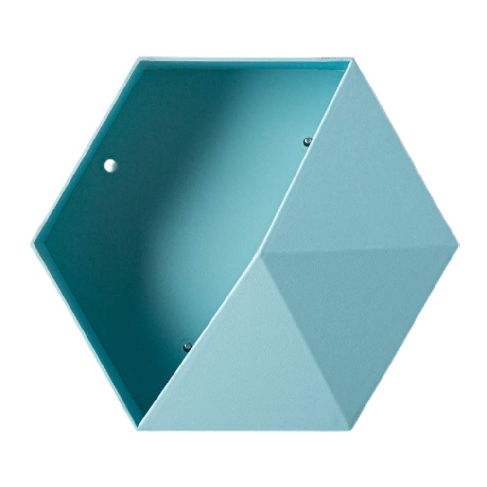 Enkomy Hexagonal Wall Shelf, Geometric Hexagonal Wall Shelf Creative Storage Shelf Multi-functional wall shelf with expansion screw