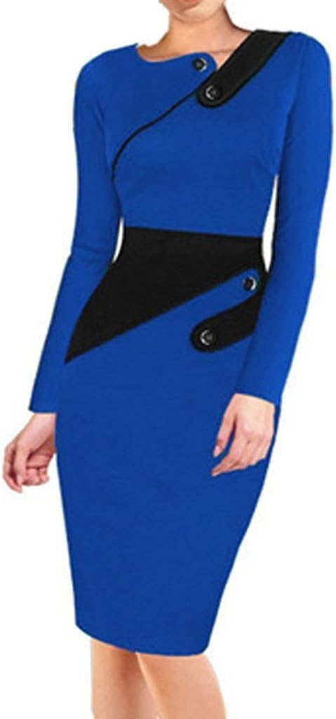 Colyanda Women's Vintage Wear to Work Cap Sleeve Business Pencil Sheath Dress