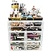Sorbus® Acrylic Cosmetic Makeup and Jewelry Storage Case Display with Gold Trim - Spacious Design - Great for Bathroom, Dresser, Vanity and Countertop (Gold Set 2)