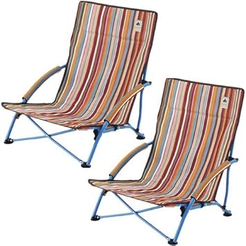 Amazon ロゴス キャンプ ストライプ あぐらチェア Ah オレンジ 2脚セット R13ah004 ロゴス Logos チェア
