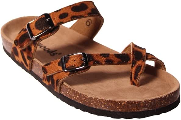 Amazon.com | Outwoods Women's Bork 30 Sandal Cheetah Combo (9) | Shoes