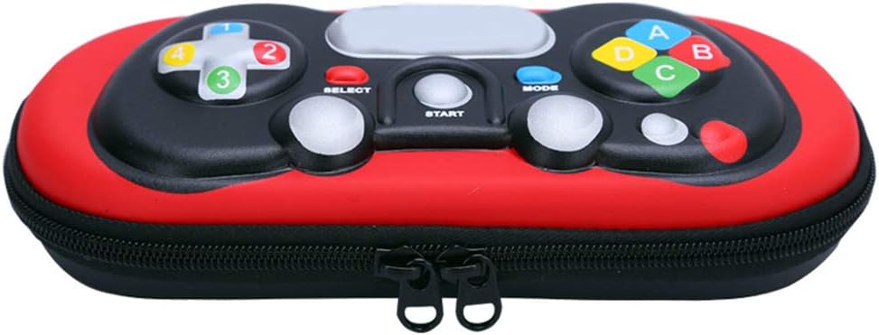 XWWS 3D Gaming Machine Pen Case, Hard Top EVA Large Capacity Pen Case, with Pen Slot And Grid, Is The for Students