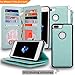 navor Magnetic Detachable Wallet Case [RFID Protection] [10 Card Pockets] [3 Money Pockets] Compatible for iPhone 7 Plus JOOT-3L Series - Mint (IP7P3LMN)