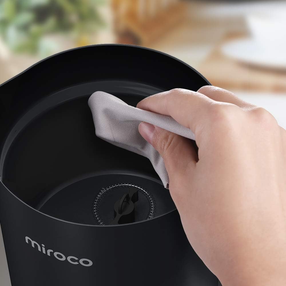 Milk Frother, Miroco Stainless Steel Milk Steamer with Hot &Cold Milk Functionality, Automatic Foam Maker For Coffee, Hot Chocolates, Latte, Cappuccino, Electric Milk Warmer, Silent Operation, 120V: Kitchen & Dining