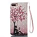Firefish iPhone 7 Plus Case,iPhone 8 Plus Case,PU Leather Shock Absorbent Case with Inner Rubber Bumper Protective Cover Fashion Kickstand Flip Folio Book Case Cover for Apple iPhone 7 Plus-Tree