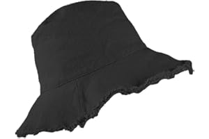 FGSS Bucket-Hat-Distressed Sun-Protection Washed-Cotton Beach-Sun-Hat - Summer-Wide-Brim(3.2inch Brim) Beach-Cap(Size:S-M)