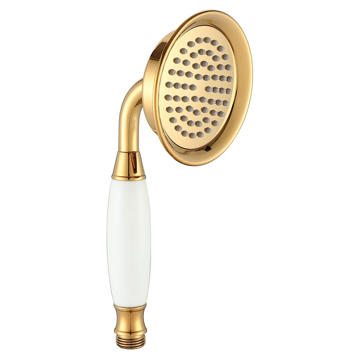 Winskybath Big Size 98MM Brass Shower Head Traditional Victorian Style Handheld Shower Sprayer Gold Finish
