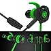 Wired Gaming Earphone with Adjustable Mic for PS4, Laptop Computer, Cellphone, maxin E-sport Earburds with Portable Earphone Bags, Snug Soft Design, Inline Controls for Hands-free Calling (Green)thumb 1