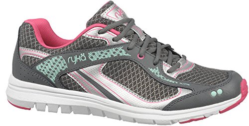 Ryka Women's Elated Grey/Pink Sneaker 8.5 B (M)