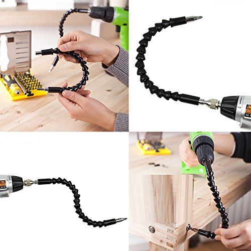 Flexible Drill Bit Extension Kits, DaKuan Fabulous 6 Pcs Flexible Socket Extension Cable and