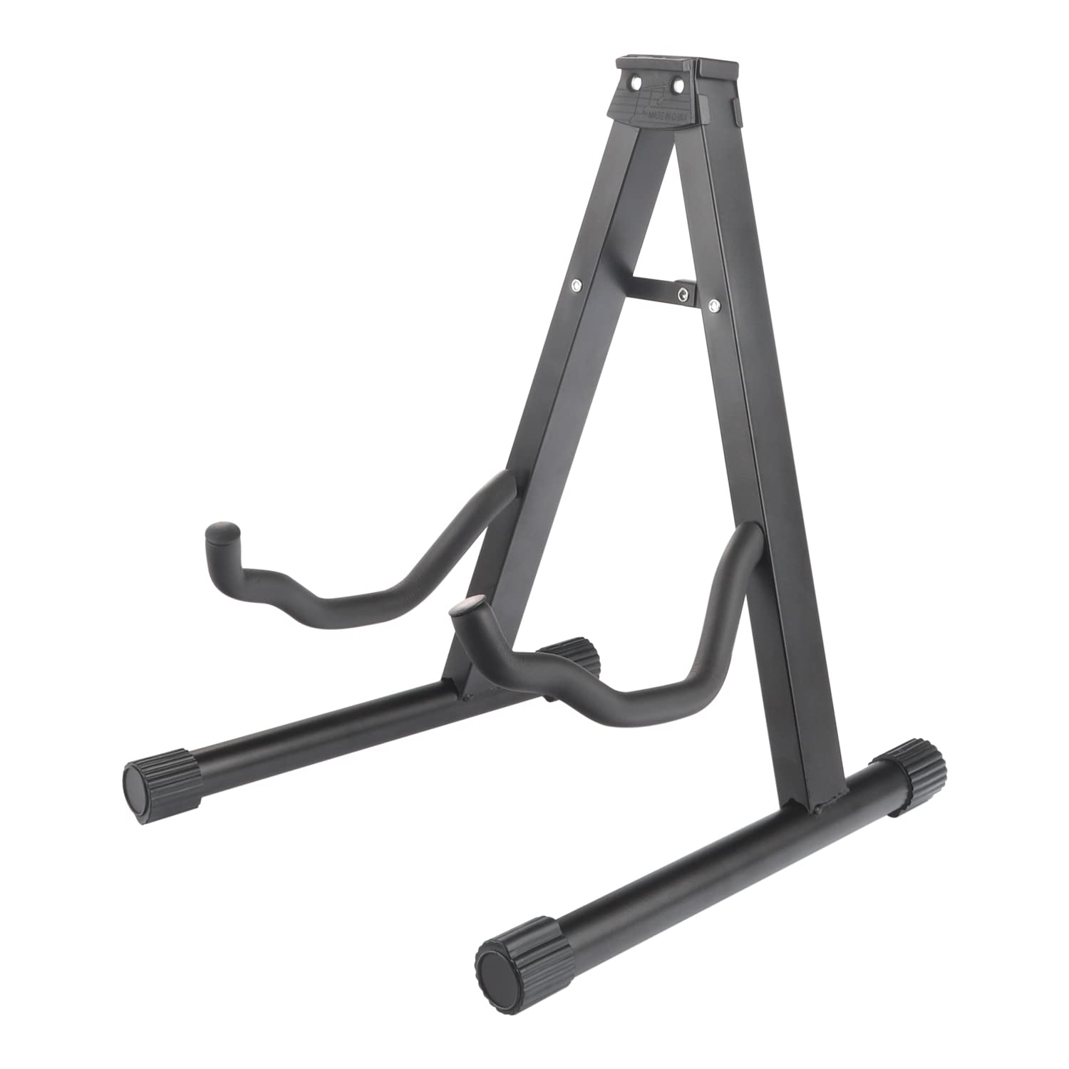 Walgreen Xample Guitar Stand Folding Universal A frame Stand with adjustable A-Frame for Acoustic Classical and Electric Guitars Bass Classic Portable Electric Bass Travel Guitar Stand, Black