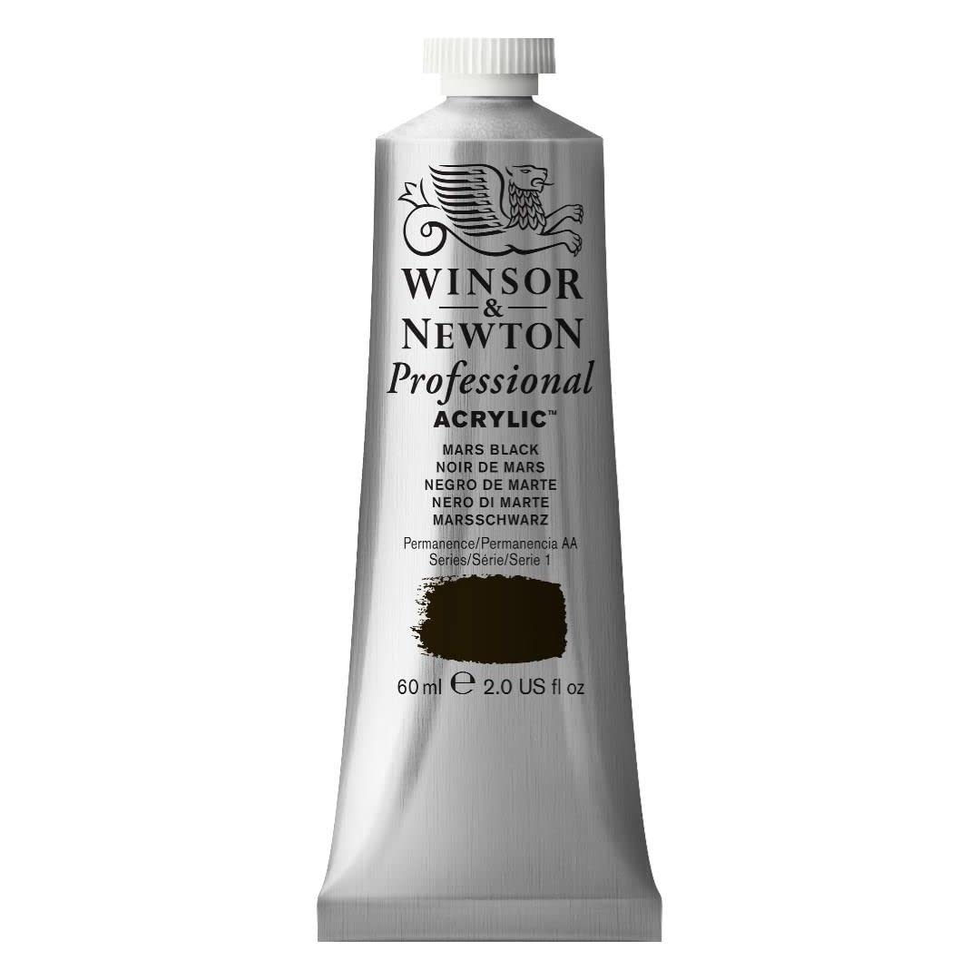 Winsor & Newton 2320386 60 ml Professional Acrylic Colour - Mars Black