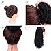 Stamped Glorious 22 Inch Curly Ponytail Extension Long Curly Drawstring Ponytail for Women Synthetic Corn Wavy Drawstring Ponytail Extensions Hair Pieces for Women(1B)