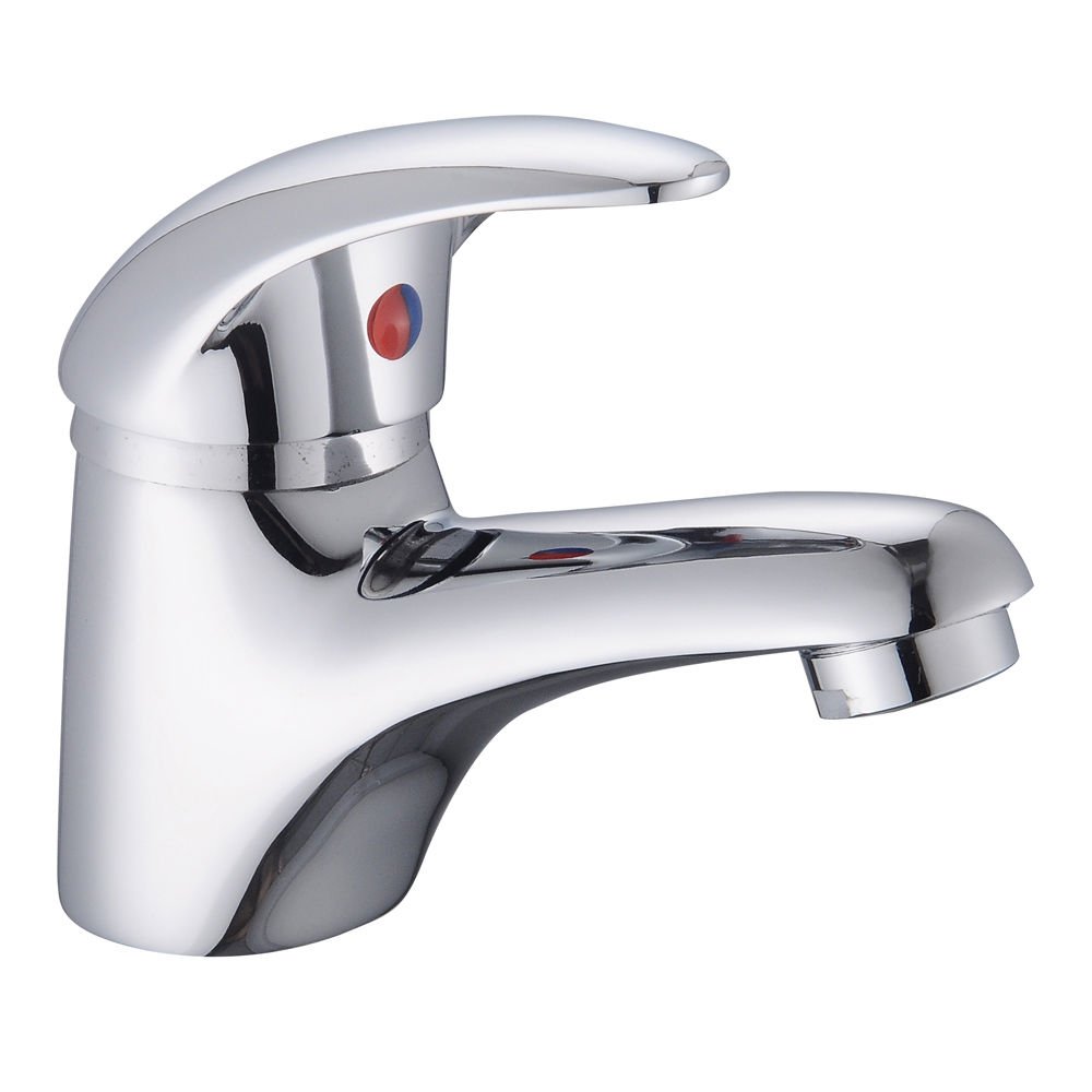JT Pickfords | Dallas Bathroom Single Lever Chrome Mono Basin Sink Mixer Tap with Slotted Spring Waste