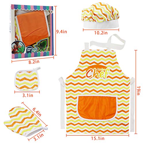 Real Kids Baking Set for Girls – 27 Pcs Gift Set Includes Kids Apron, Chef Hat, Oven Mitt, Real Baking Tools and Recipes for The Curious Young Junior Chef