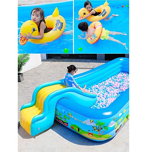 BGSFF Oberirdischer Pool Aufblasbarer Pool mit Rutsche und Schießrahmen für Kinder Erwachsene Großer Garten Kostenlose… – Bild 7