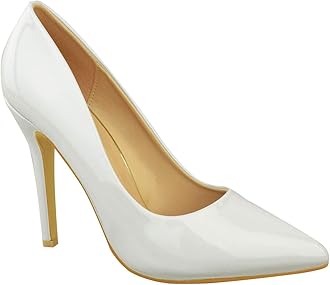 Fashion ThirstyWomens High Heel Pointed Toe Pumps Smart Office Work Courts Shoes Ladies Pumps Party Prom Wedding Bridal Occasion Heeled Court Stiletto Heels Shoes