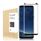 XKAUDIE d202 Galaxy S8 Screen Protector[Case Friendly] Tempered Glass 3D Coverage[HD Clear][Anti-Scratch][Easy to Install]9H Hardness for Samsung S8 Film (Black)