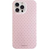 inewateri Compatible for iPhone 13 Pro Max Case with Cute Fashion Polka Dot Aesthetics Design Simple Case for Soft TPU Slim Protection Cover for iPhone 13 Pro Max-Pink