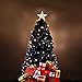 UNOMOR 4FT Christmas Tree with Multi-Color and Tree Star-Evergreen Pine Tree