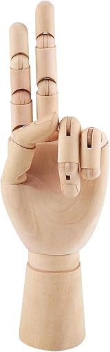 Shoze Wooden Hand 10" Articulated Hand Manikin for Arts Drawing Display view 7