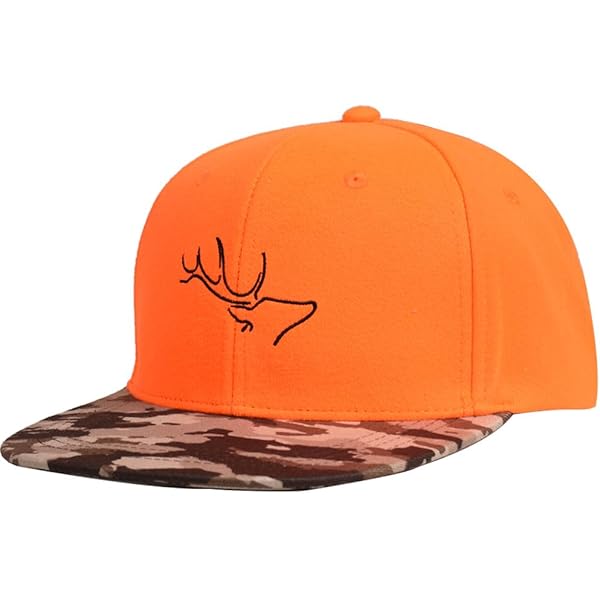EDTREK Outdoorsman Pro 7-Panel Flat Brim Snapback Hat - Blaze