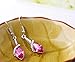 Aokdis (TM) Hot Womens Lady Crystal Marquise Cut Teardrop Wedding Earrings Gift (hot pink)