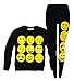 Jolly Rascals Girls Emoji Jumper And Matching Leggings Black 13 Years