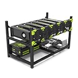 6 GPU Mining Case Rig Aluminum Stackable Preassembled Open Air Frame for Ethereum(ETH)/ETC/ZCash/Monero/BTC Easy Mounting Edition(Just 10 Minutes)