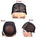 2PCS Glueless Double Lace Wig Caps Swiss Lace Adjustable Straps Breathable Large Black Weaving Cap for Making Wig