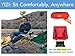 Trekology YIZI GO Portable Camping Chair with Adjustable Height - Compact Ultralight Folding Backpacking Chairs in a Carry Bag, Heavy Duty 300 lb Capacity, for Hiker, Camp, Beach, Outdoor