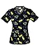Tooniforms 'V-Neck Knit Panel Print Top' Scrub Top
