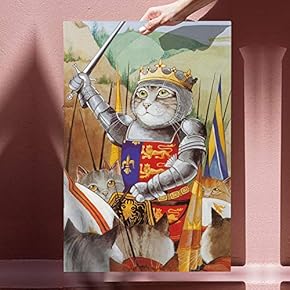Canvas Wall Art Cute Cat Canvas Prints Home Artwork Decoration for Living Room,Bedroom - 12x18 inches