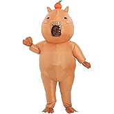 XYJKIDSES Inflatable Costume for Adult Capybara, Funny Full Body Blow up Costumes for Party Cosplay Halloween Costumes Women Men, Standard, Brown