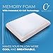 wavveUziz Cooling Gel Memory Foam Pillow with Cooling Ice Cover, Queen Size