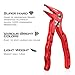 KastKing Falcon Aluminum Fishing Pliers – Angled Head Braid Cutter - Hook Remover - Line Cutter – Snap Ring Plier with Spring Loaded Super Sharp Tungsten Carbide Cutters (Red)