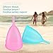 AirCream Menstrual Cups - Set of 2 Cups - Economical Feminine Alternative Protection to Cloth Sanitary Napkins and Tampons - No Leak - Comfortable and Soft - Have A Happy Period (large&small)