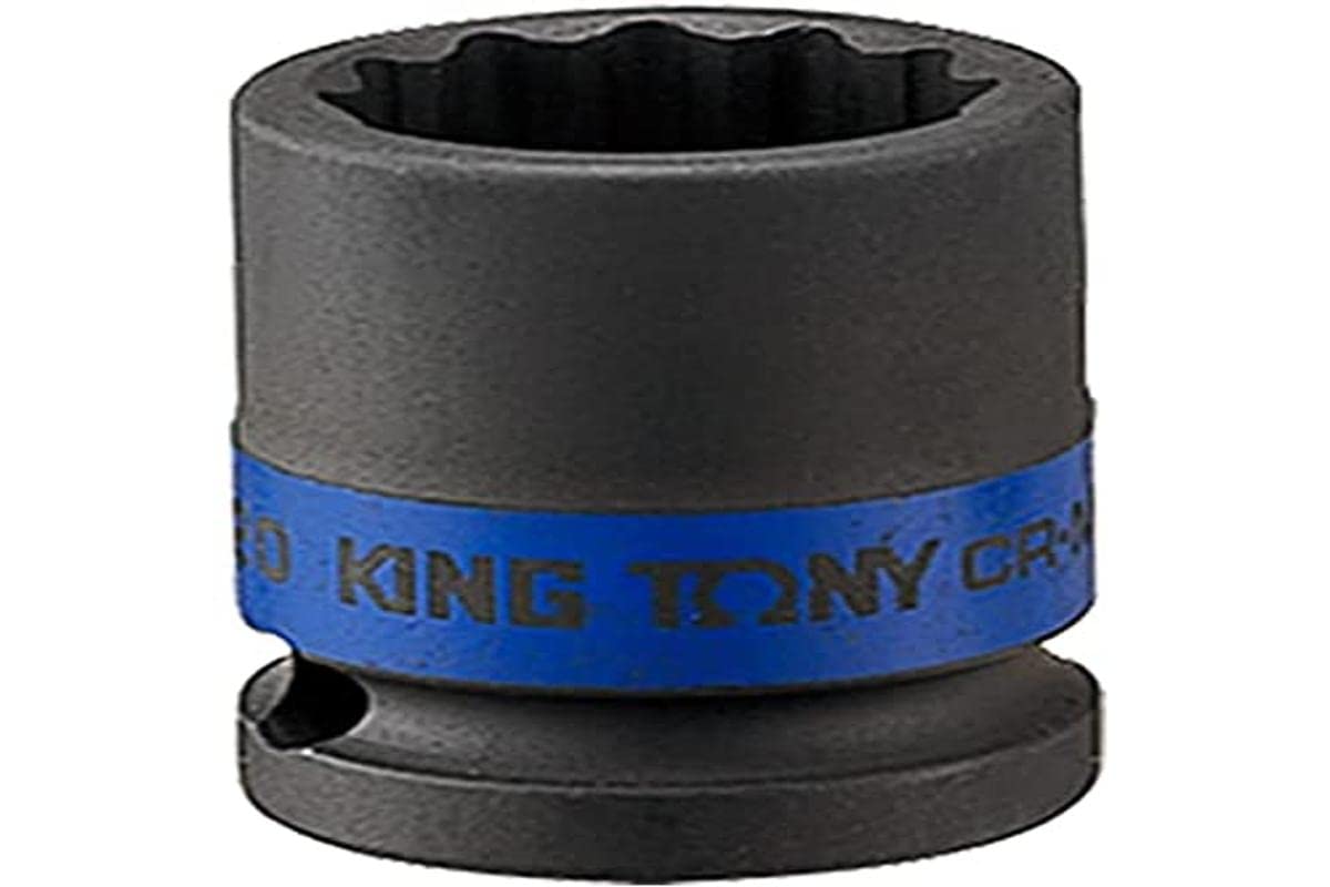 KING TONY 453027M Socket De Impacto 1/2" Bi-Hexagonal 27mm for DIYers & Professionals, Designed for Repair and Installation tasks, 27mm