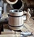Handmade Beer Mug Oak Wood 0.6L 20oz Stainless Steel Cup Gift Natural Eco-Friendly Retro Beige