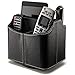 Remote Control Holder 360 Degree Spinning Desk Organizer for Remote Controllers, TV Guide, Mail, Electronics and Media Storage (Black)
