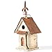 Glitzhome Tall Church Hand Painted Wood Birdhouse, 13.11