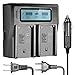 Neewer Dual-Channel LCD Display Battery Charger with 3 Plug(US Plug,EU Plug,Car Adapter) for Sony NP-F550/F570/F750/F770/F930/F950/F960/F970, NP-FM50/FM500H/QM71/QM91/QM71D/QM91D Camcorder Batteries