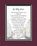 A Gift for an Aunt, #66, Double-matted in Burgundy Over Dark Green and Enhanced with Watercolor Graphics. Favorite Aunt.